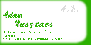 adam musztacs business card